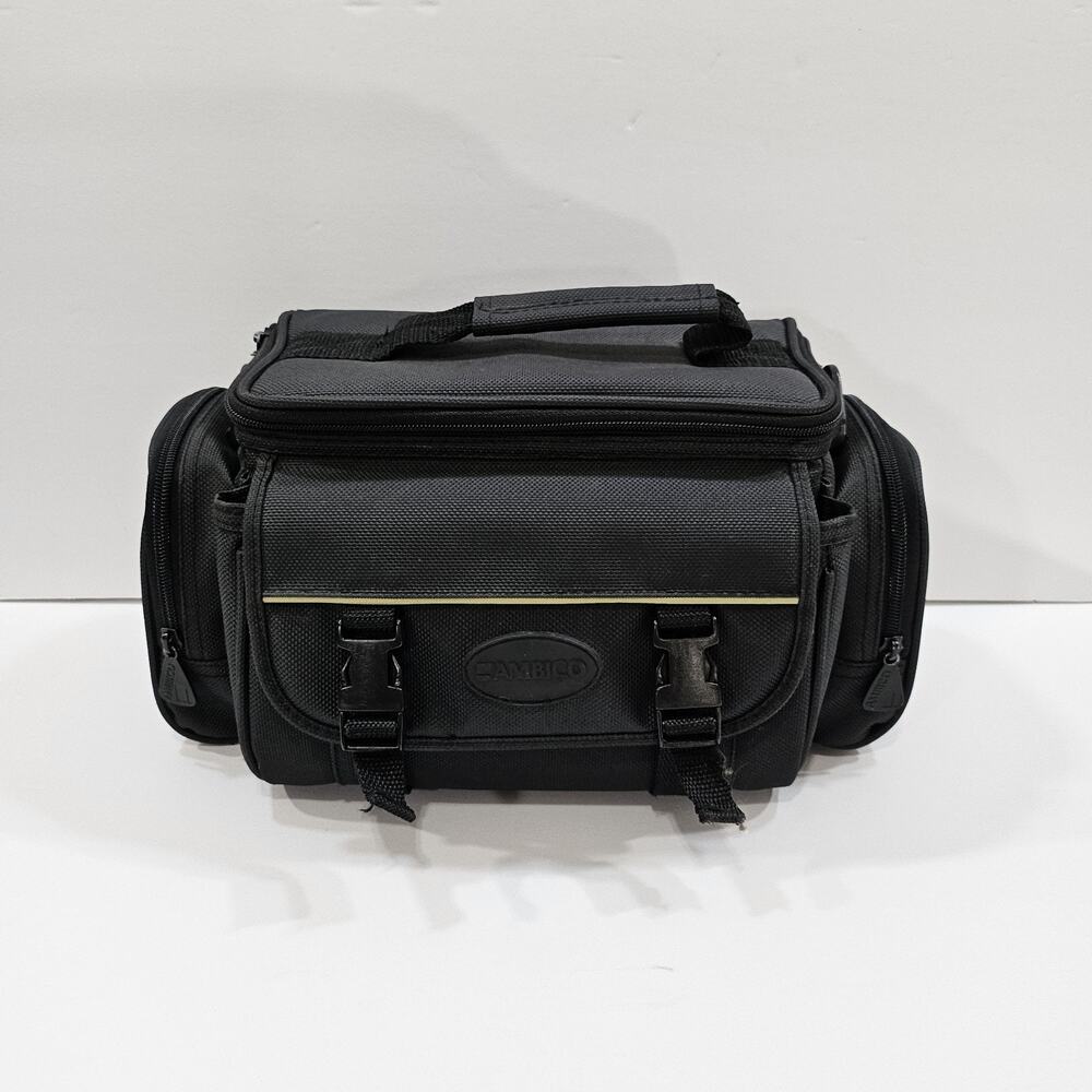 Rugged Ambico Camera Bag DSLR Case Black Padded Multi Pocket Travel Gear
